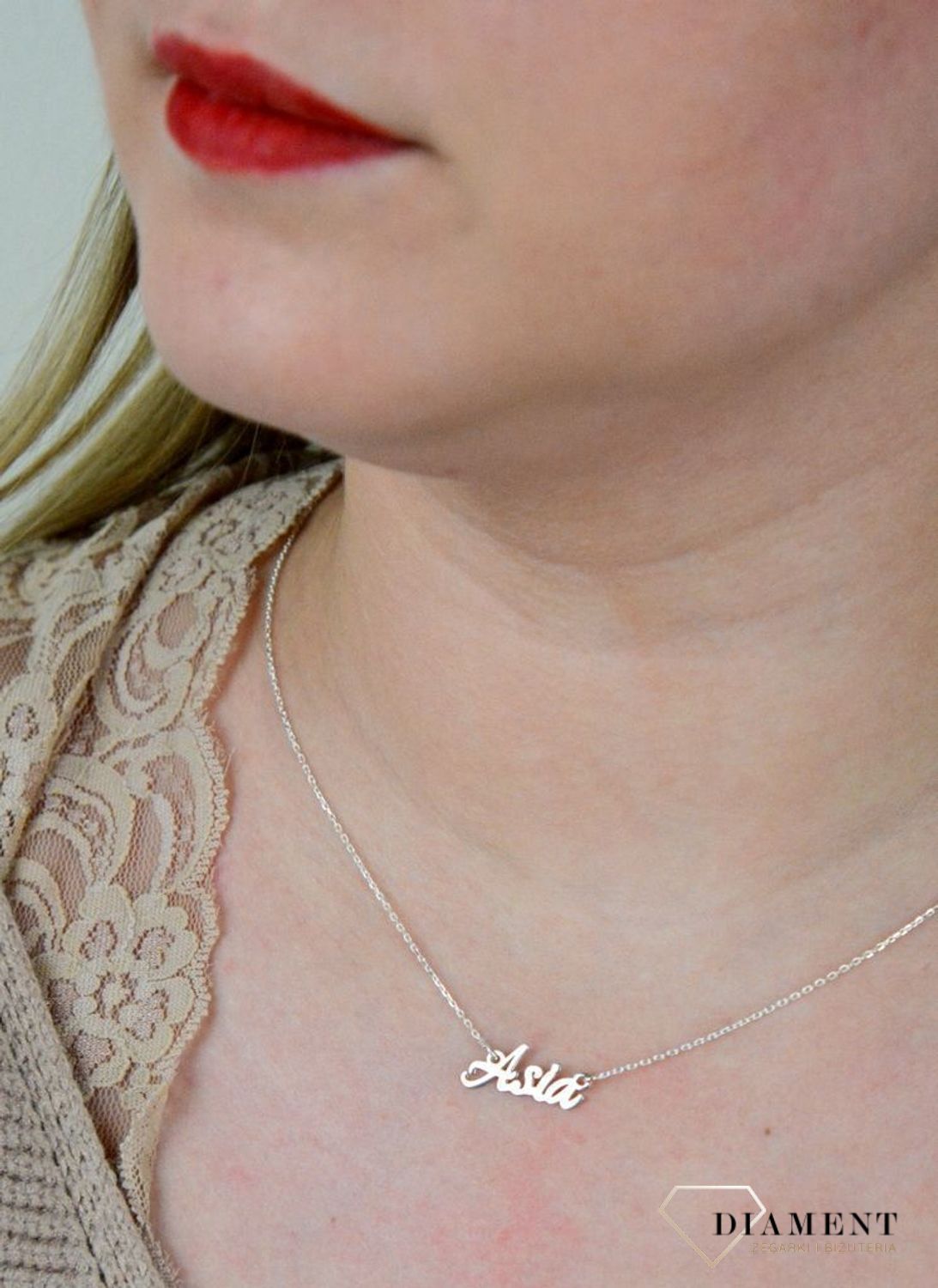 Srebrny naszyjnik celebrytka z imieniem Asia DIA-NSZ-4928ASIA-925.jpg