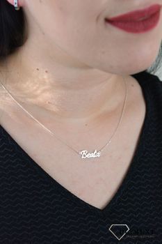 Naszyjnik srebrny celebrytka z imieniem BEATA DIA-NSZ-4928BEATA-925. Jest to doskonały upominek dla kobiety, która nosi właśnie to imię (1).JPG
