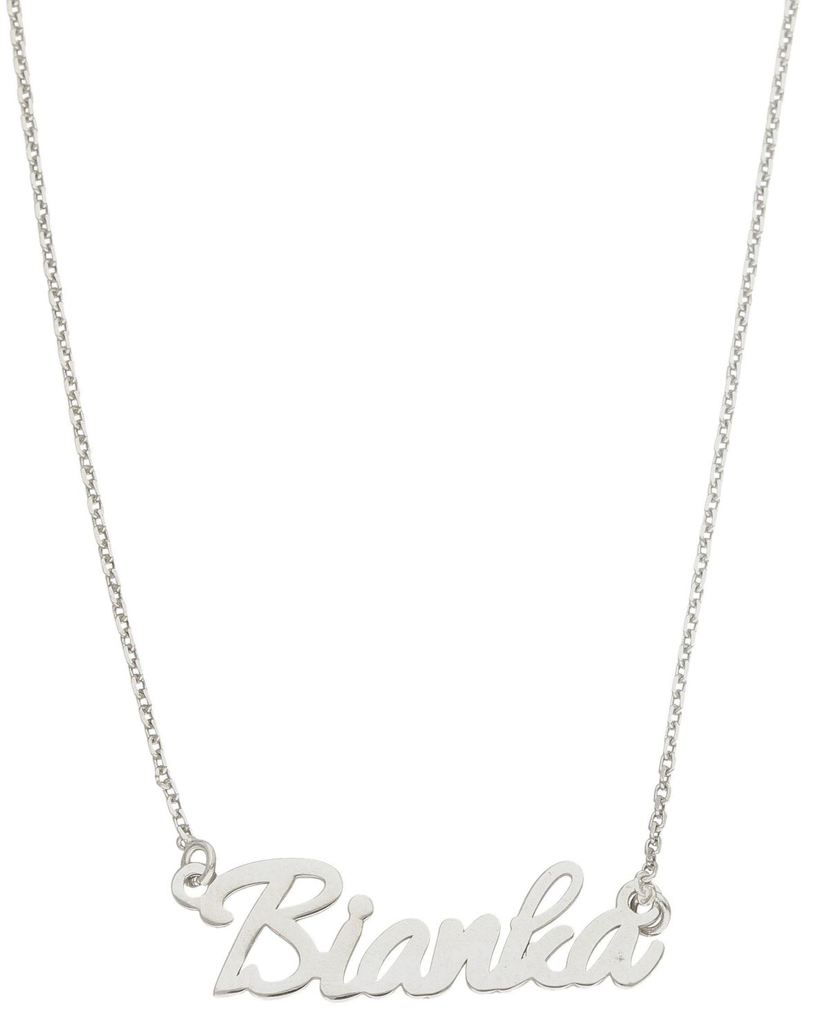 Naszyjnik srebrny damski imię Bianka DIA-NSZ-4928BIANKA-925. Naszyjnik srebrny z imieniem Bianka. Naszyjnik srebrny na prezent. Srebrny naszyjnik z imieniem Bianka. Naszyjnik srebrny celebrytka z imieniem..jpg