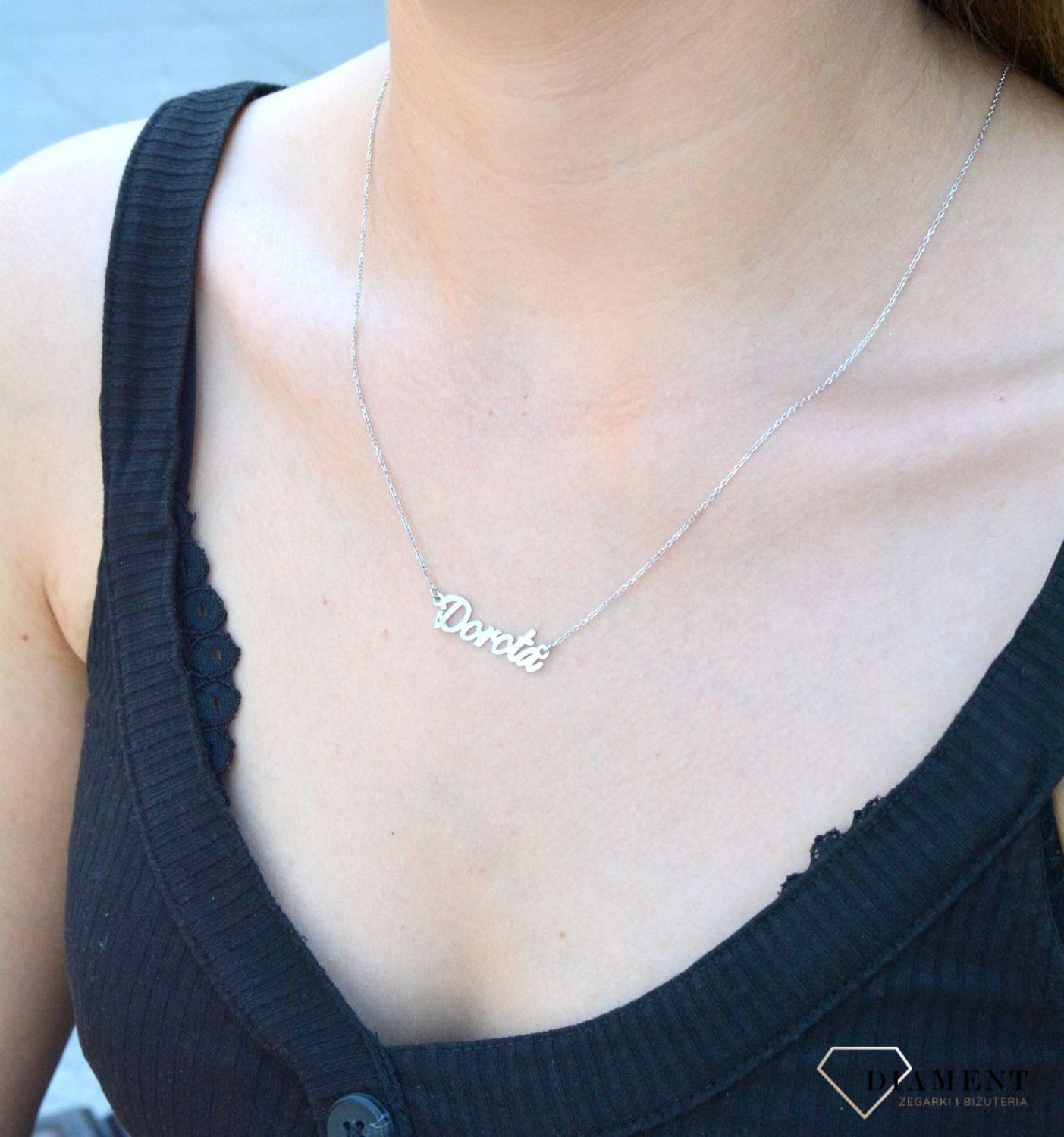 Srebrny naszyjnik damski 925 'Imię Dorota' DIA-NSZ-4928DOROTA-925. Naszyjnik celebrytka imię. Srebrny naszyjnik celebrytka z imieniem. Srebrny naszyjnik imię Dorota. Srebrny naszyjnik idealny na prezent..jpg