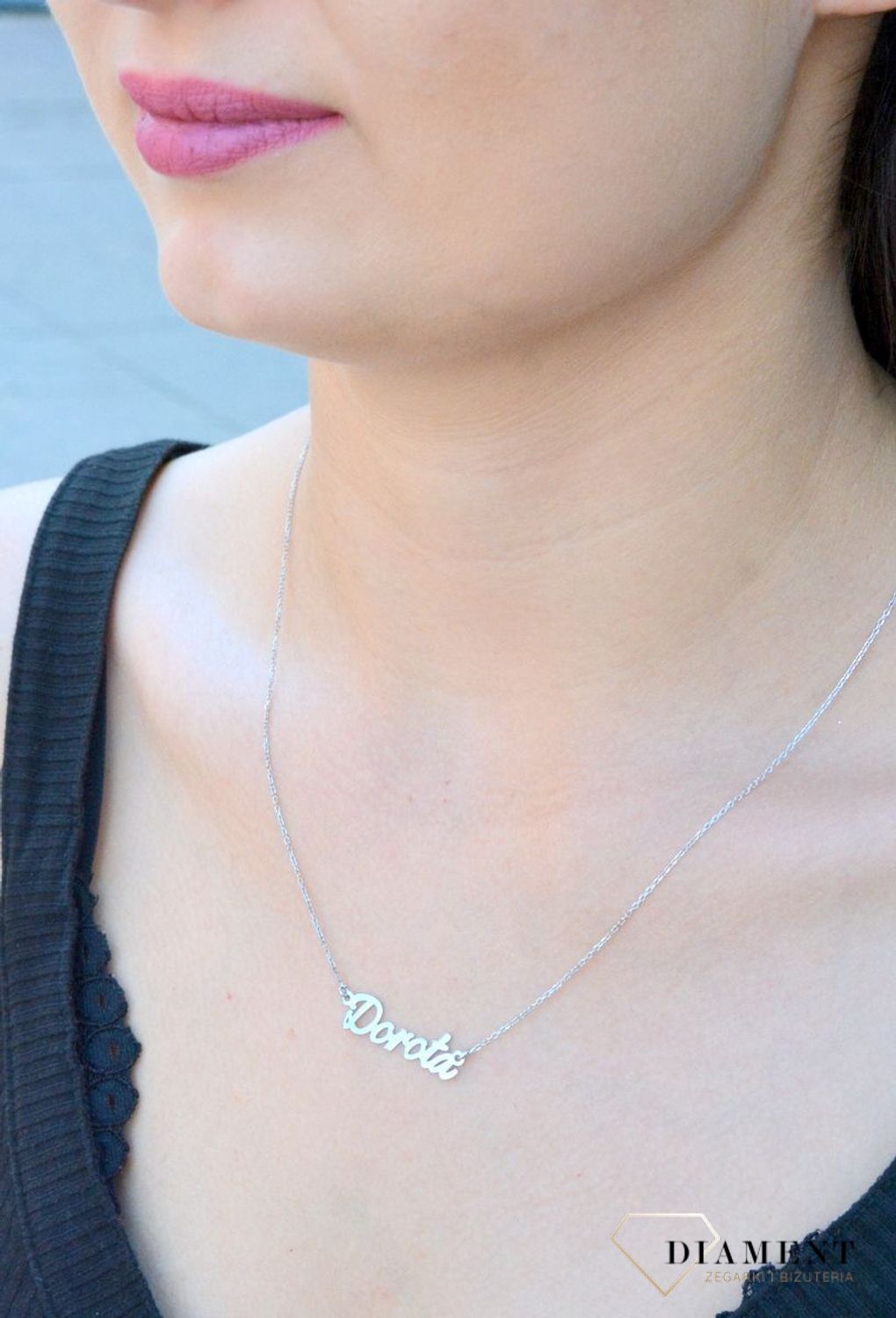Srebrny naszyjnik damski 925 'Imię Dorota' DIA-NSZ-4928DOROTA-925. Naszyjnik celebrytka imię. Srebrny naszyjnik celebrytka z imieniem. Srebrny naszyjnik imię Dorota. Srebrny naszyjnik idealny na prezent..jpg