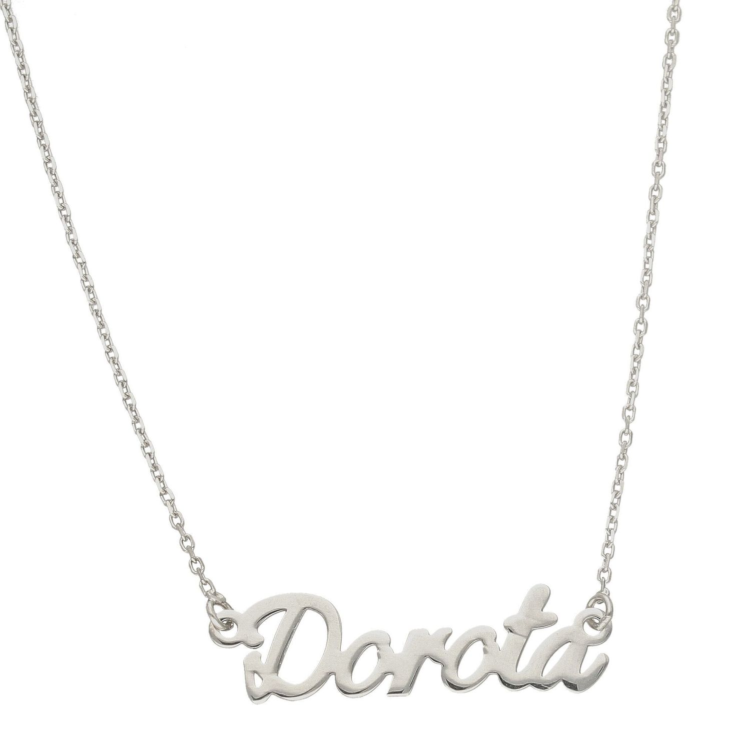 Srebrny naszyjnik damski 925 'Imię Dorota' DIA-NSZ-4928DOROTA-925. Naszyjnik celebrytka imię. Srebrny naszyjnik celebrytka z imieniem. Srebrny naszyjnik imię Dorota. Srebrny naszyjnik idealny na prezent..jpg