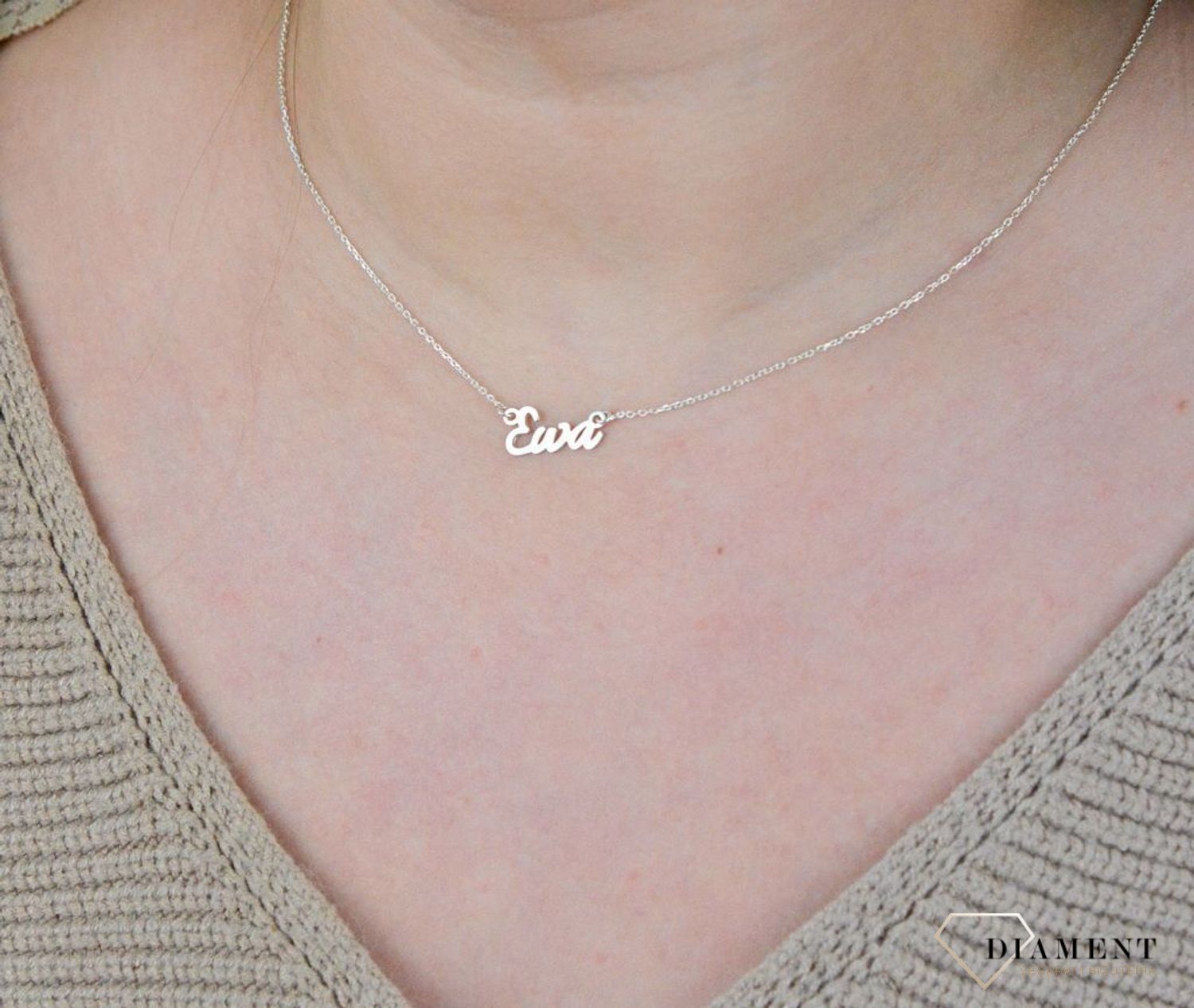 Srebrny naszyjnik celebrytka z imieniem Ewa DIA-NSZ-4928EWA-925.jpg