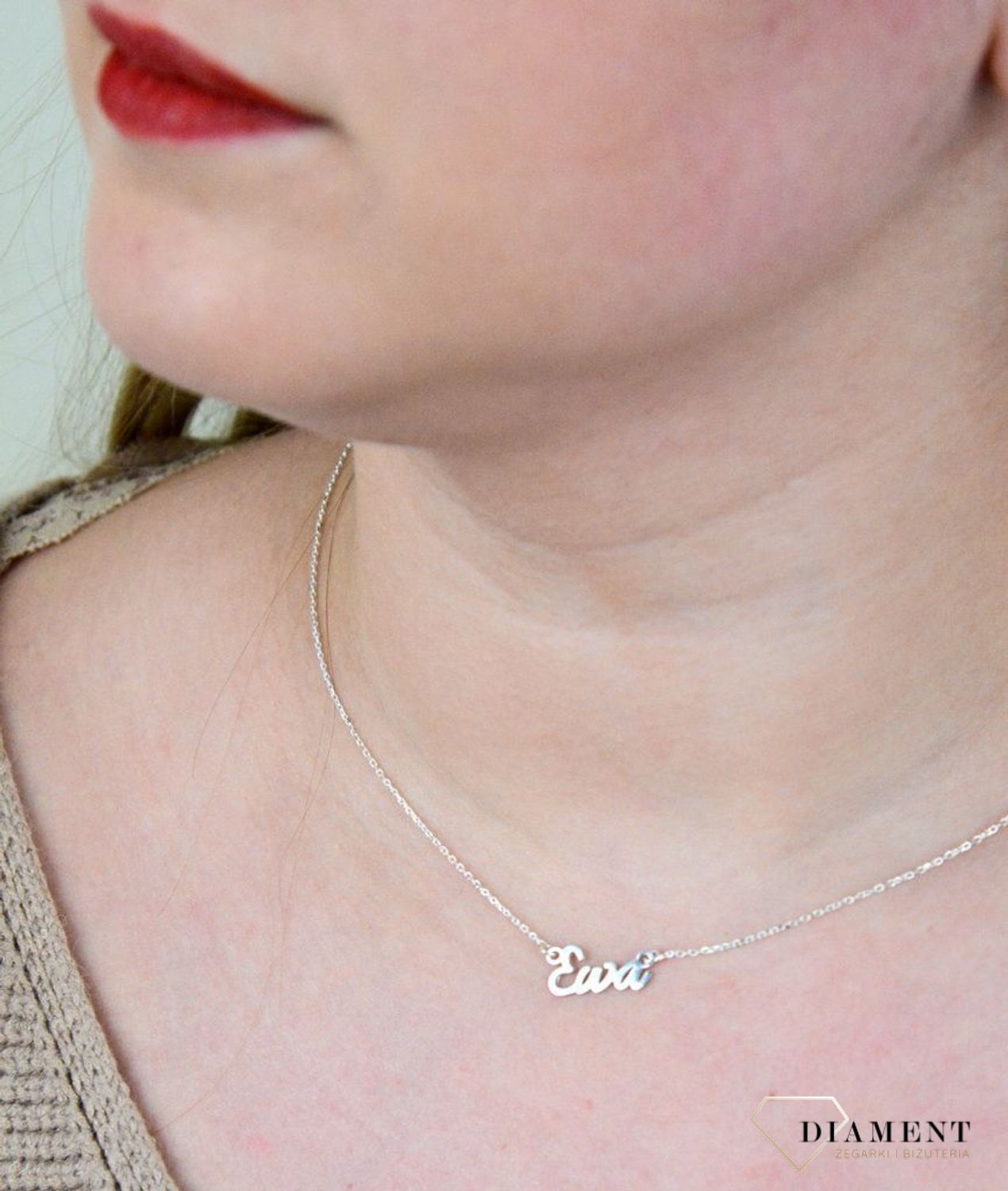 Srebrny naszyjnik celebrytka z imieniem Ewa DIA-NSZ-4928EWA-925.jpg