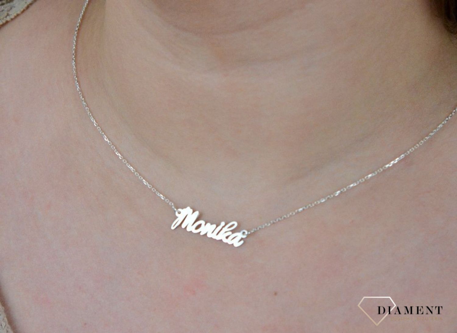 Srebrny naszyjnik celebrytka z imieniem Monika DIA-NSZ-4928MONIKA-925.jpg