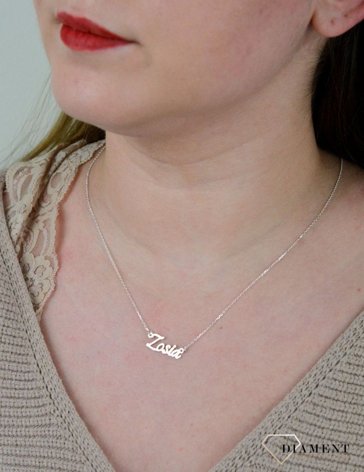 Srebrny naszyjnik celebrytka z imieniem Zosia DIA-NSZ-4928ZOSIA-925.jpg