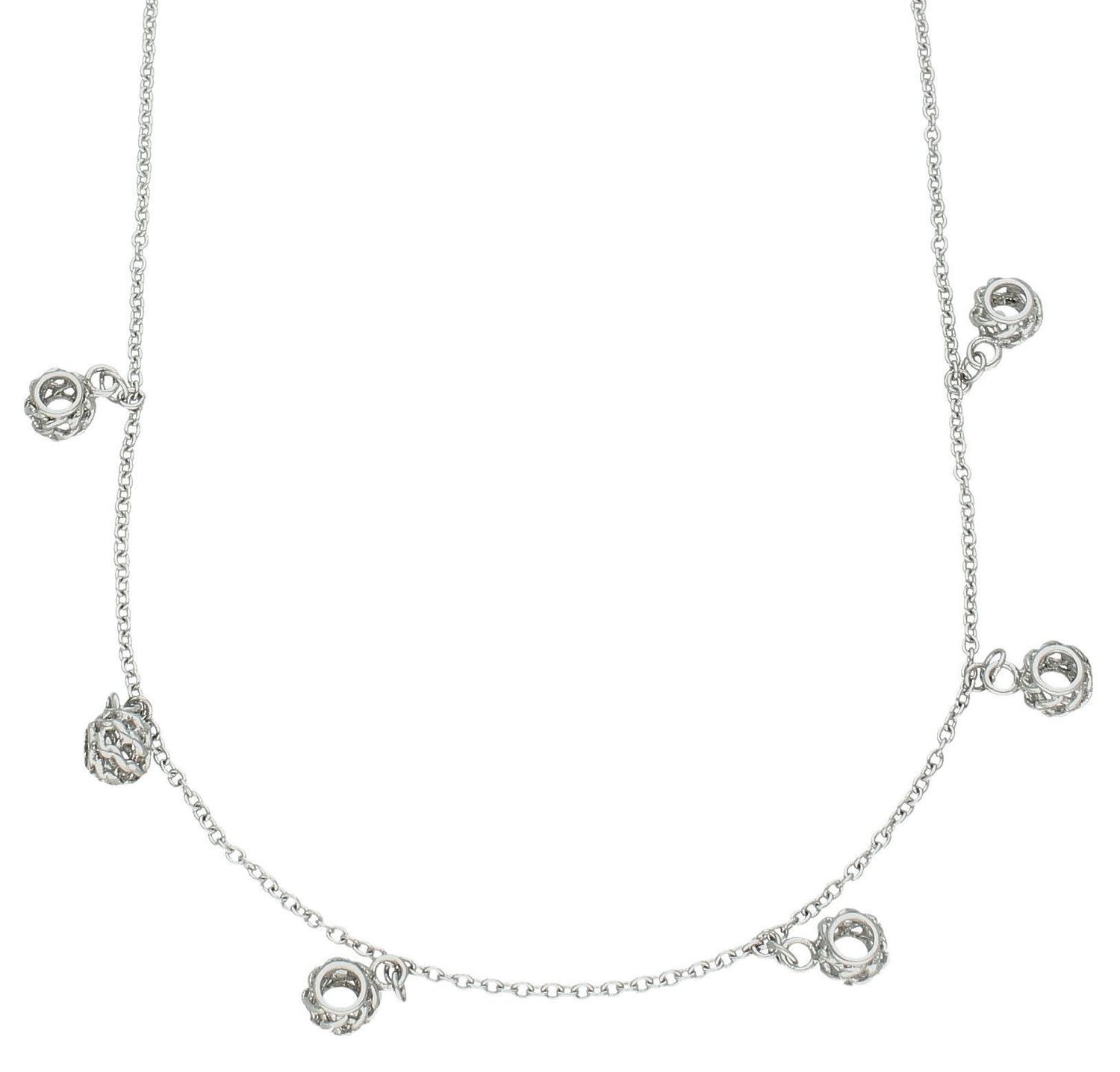 Srebrny naszyjnik celebrytka damskie 925 ażurowe kuleczki DIA-NSZ-4991-925. Srebrny naszyjnik damski. Naszyjnik srebrny celebrytka. Srebrna celebrytka damska z zawieszkami. Srebrny naszyjnik celebrytka damska na prezent (2).jpg