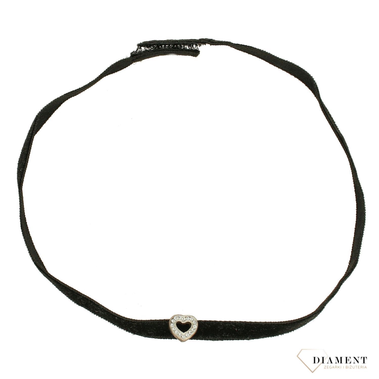 Naszyjnik typu choker ozdobne serduszkiem z cyrkoniami DIA-NSZ-5324-925.jpg