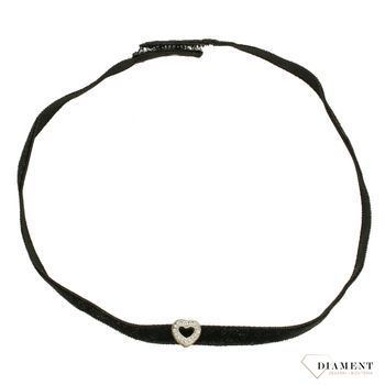 Naszyjnik typu choker ozdobne serduszkiem z cyrkoniami DIA-NSZ-5324-925.jpg