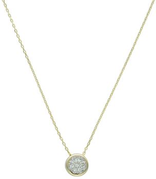 Delikatny naszyjnik damski ze złota próby 585 z 8 diamentami o łącznej masie 0,32 ct, barwie H i czystości SI2. Długość 42 cm z przedłużką 3 cm. Waga 1,39 g.1.jpg