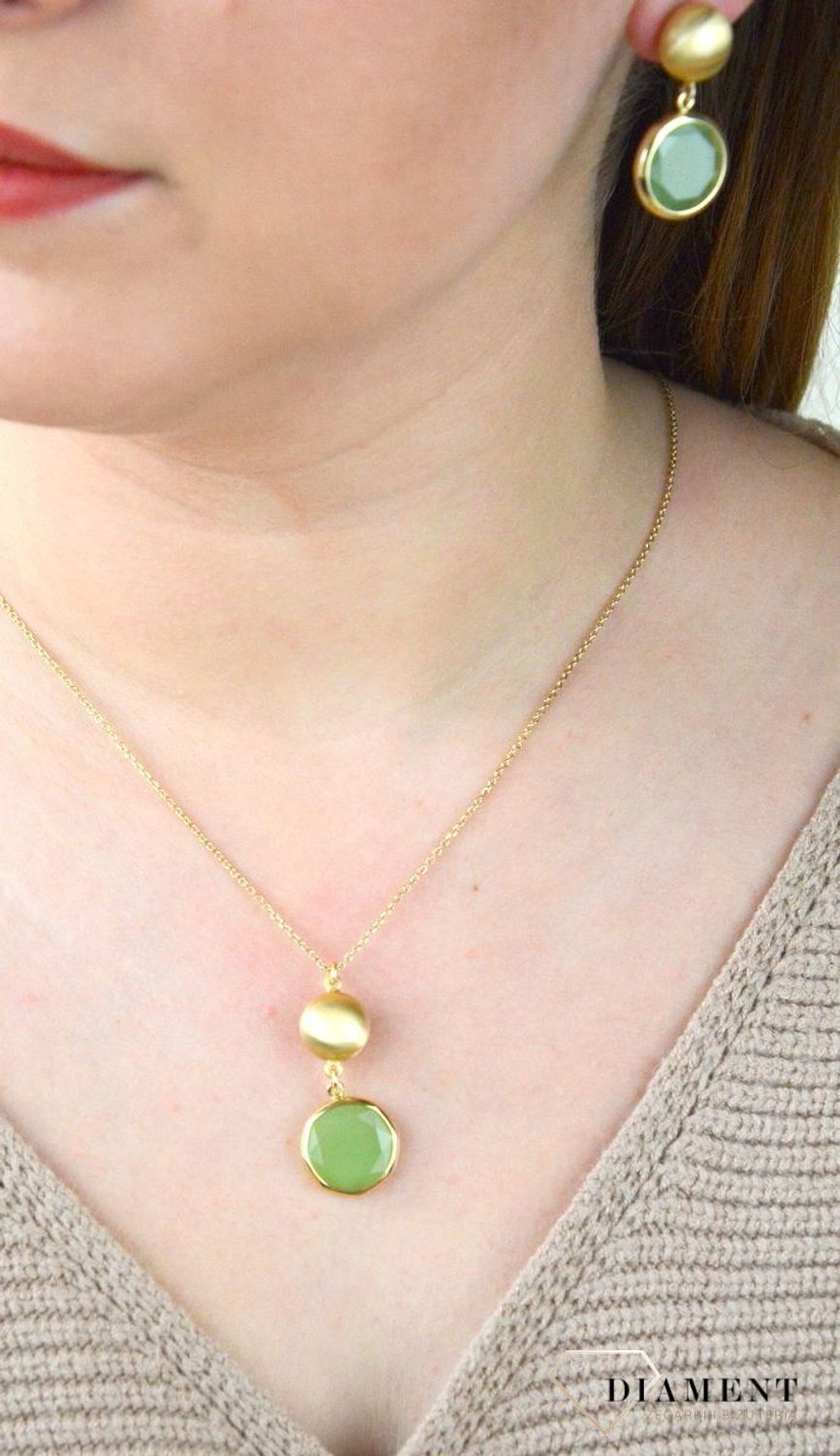 Pozłacany Naszyjnik Dall'acqua Sublime Oliwin 925 DIAMENT DIA-NSZ-5539-925.jpg