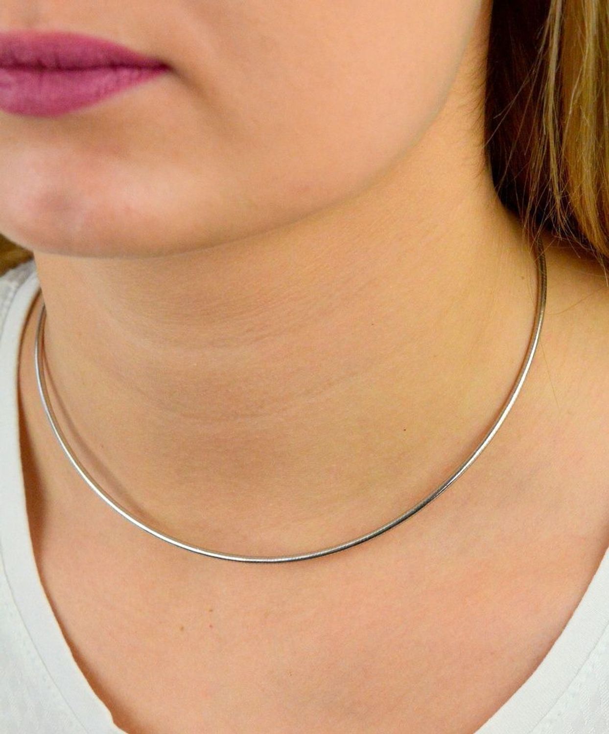 Srebrny naszyjnik sztywny 40 cm DIA-NSZ-5588-925. Srebrny naszyjnik damski. Damski naszyjnik sztywny. Naszyjnik  srebrny idealny na prezent. Naszyjnik na każdą okazję..jpg