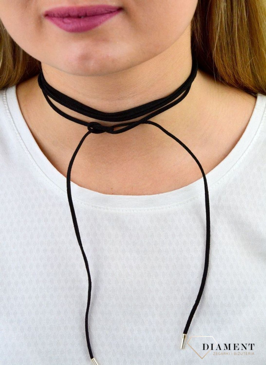 Naszyjnik damski typu choker czarny DIA-NSZ-5591-925.jpg