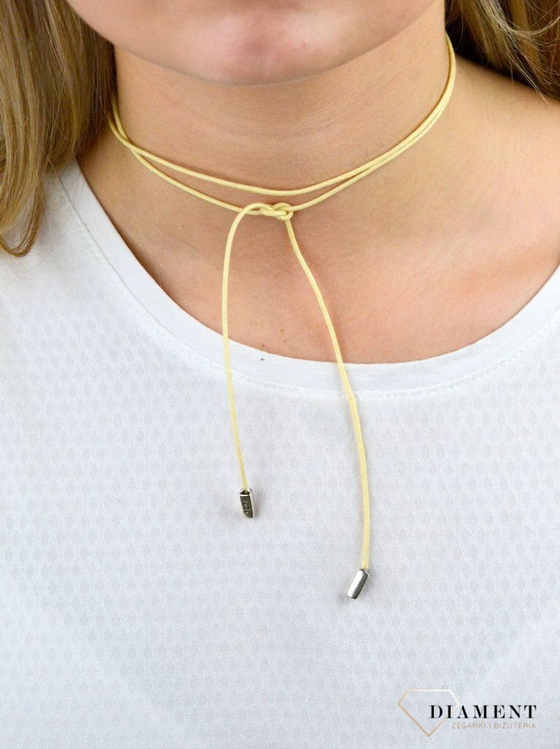 Naszyjnik damski typu choker Sznurek 100 cm DIA-NSZ-5592-925 z końcówkami srebrnymi DIA-NSZ-5592-925v.jpg