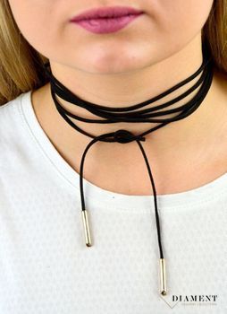 Naszyjnik choker damski czarny wiązany 200 cm DIA-NSZ-5598-925. Naszyjnik czarny. Naszyjnik choker. Naszyjnik czarny damski choker.  (4).JPG