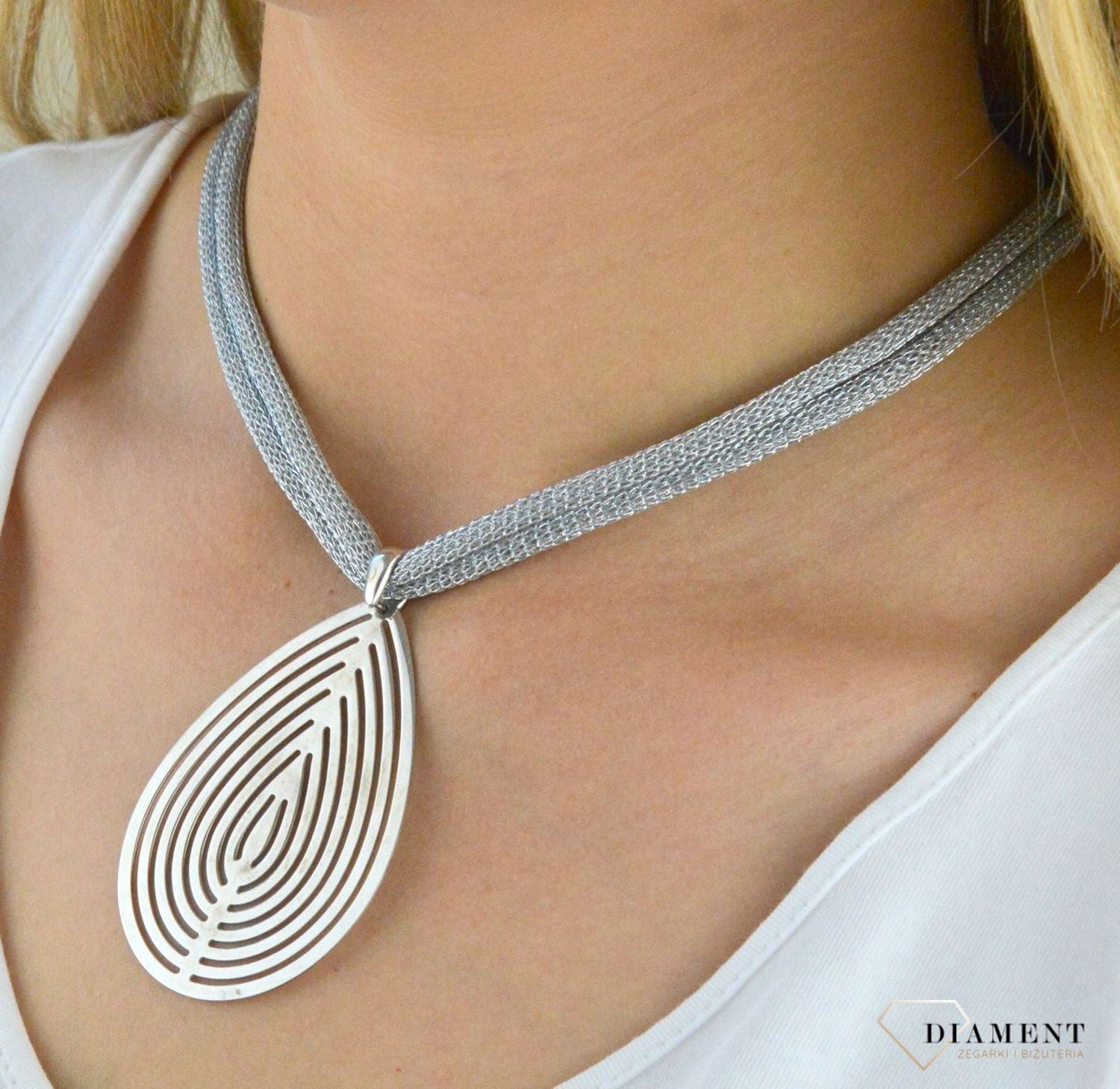 Srebrny naszyjnik 'Srebrna Nitka' DIA-NSZ-5906-925. Naszyjnik srebrny. Naszyjnik srebrna nitka. Naszyjnik srebrny z dużą zawie.jpg