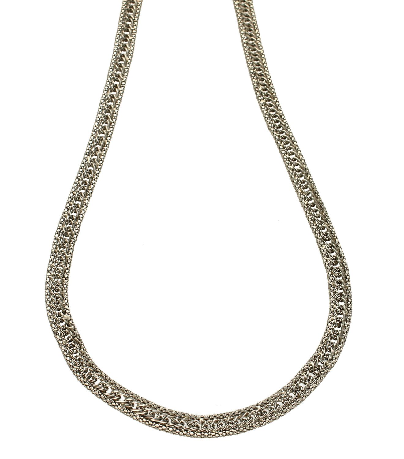 Naszyjnik damski 'Srebrna Kolia' DIA-NSZ-5908-925. Srebrny naszyjnik. Naszyjnik srebrny damski. Naszyjnik srebrny typu Kolia. Naszyjnik damski z malutkimi cyrkoniami. Naszyjnik damski o efektownym.jpg