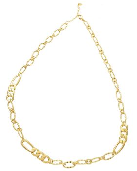 Naszyjnik srebrny pozłacany  Nowoczesne połączenie  925 DIAMENT DIA-NSZ-5948-925. 💎 Niezwykle szykowny naszyjnik wykonany z najwyższej jakości srebra to elegancki dodatek do wielu sty.jpg