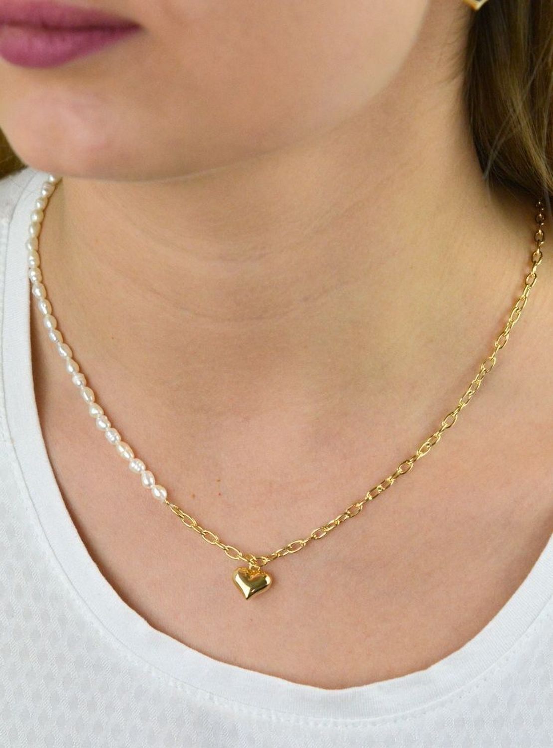 Naszyjnik pozłacany  Serce z perłami  925 DIAMENT DIA-NSZ-5949-925 💎 Niezwykle szykowny naszyjnik wykonany z najwyższej jakości srebra to elegancki dodatek do.jpg