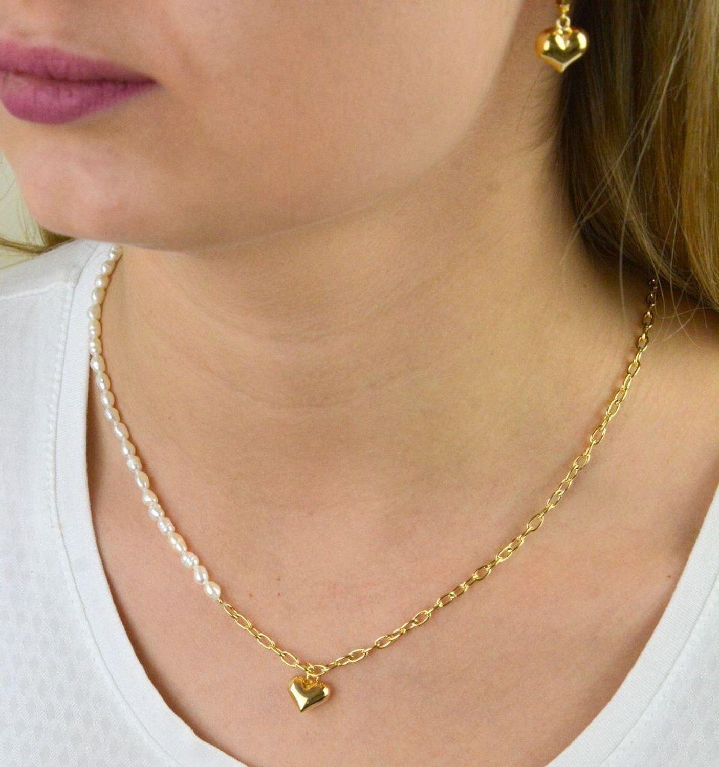Naszyjnik pozłacany  Serce z perłami  925 DIAMENT DIA-NSZ-5949-925 💎 Niezwykle szykowny naszyjnik wykonany z najwyższej jakości srebra to elegancki dodatek do.jpg