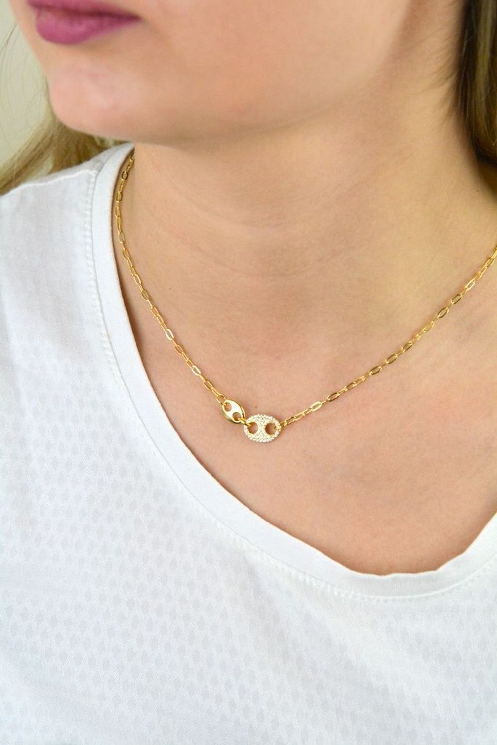 Naszyjnik pozłacany  Dwa ziarna kawy  925 DIAMENT DIA-NSZ-5950-925 💎 Niezwykle szykowny naszyjnik wykonany z najwyższej jakości srebra to elegancki dodatek do wielu stylizacji..jpg