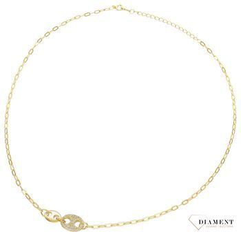 Naszyjnik pozłacany  Dwa ziarna kawy  925 DIAMENT DIA-NSZ-5950-925 💎 Niezwykle szykowny naszyjnik wykonany z najwyższej jakości srebra to elegancki dodatek do wielu stylizacji..jpg