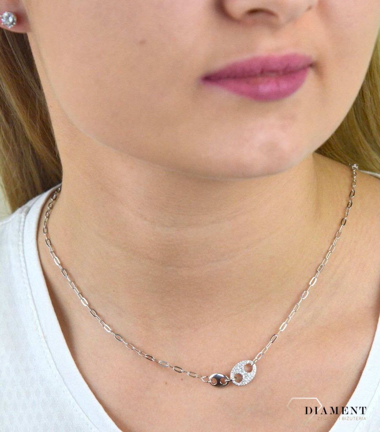 Naszyjnik srebrny  Błyszczące ziarna kawy  925 DIAMENT 💎 Niezwykle szykowny naszyjnik wykonany z najwyższej jakości srebra to elegancki dodatek do wielu stylizacji.jpg