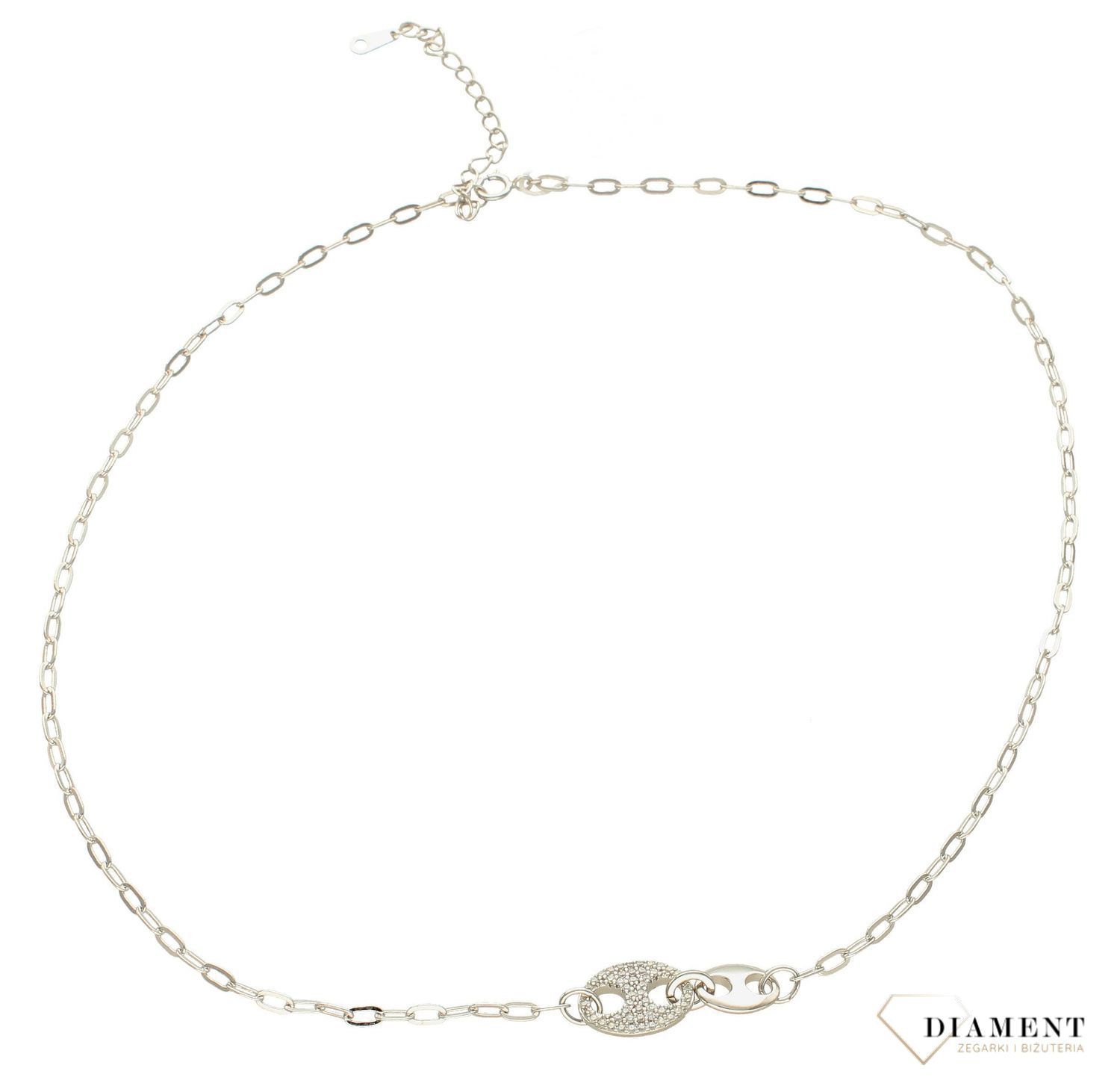 Naszyjnik srebrny  Błyszczące ziarna kawy  925 DIAMENT 💎 Niezwykle szykowny naszyjnik wykonany z najwyższej jakości srebra to elegancki dodatek do wielu stylizacji.jpg