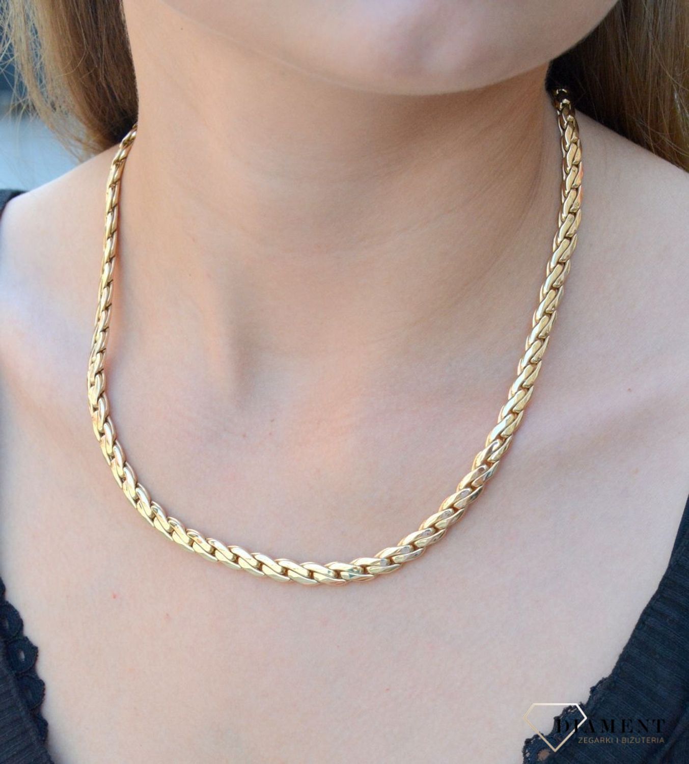 Złoty naszyjnik 585 gruby splot DIA-NSZ-6189-585. Złoty naszyjnik damski. Złoty naszyjnik gruby splot. Złoty naszyjnik kolia. Złoty naszyjnik elegancki damski. Złoty naszyjnik gruby. Złoty naszyjnik ideal (1).jpg