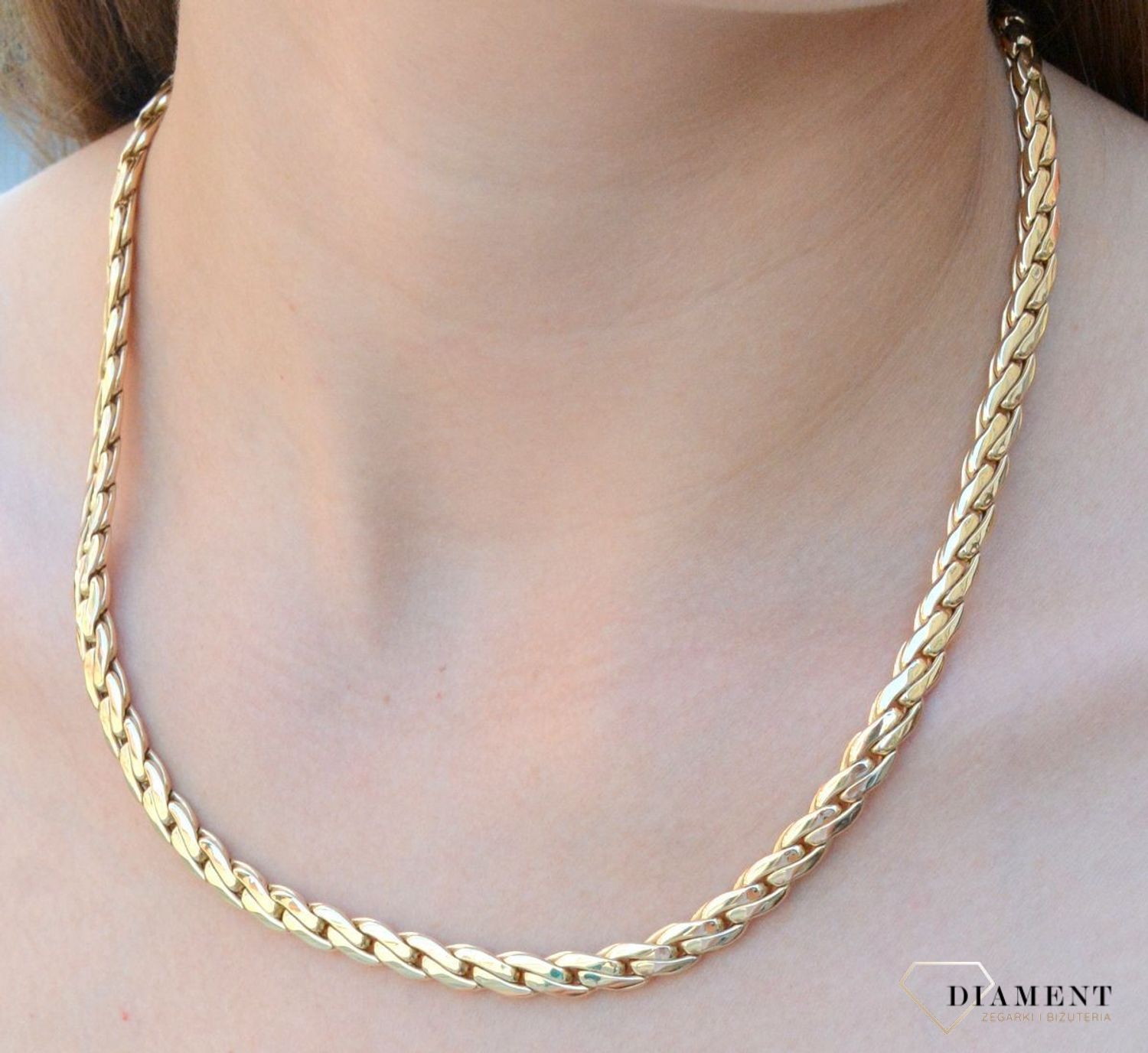 Złoty naszyjnik 585 gruby splot DIA-NSZ-6189-585. Złoty naszyjnik damski. Złoty naszyjnik gruby splot. Złoty naszyjnik kolia. Złoty naszyjnik elegancki damski. Złoty naszyjnik gruby. Złoty naszyjnik ideal (1).jpg