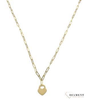 Naszyjnik złoty 585 z zawieszką serce DIA-NSZ-6206-585. Ponadczasowa, klasyczna biżuteria, w której harmonijne wzory wspaniale łączą się z blaskiem żółtego złota. Naszyjnik wykonany z najwyższej jakości zło.jpg