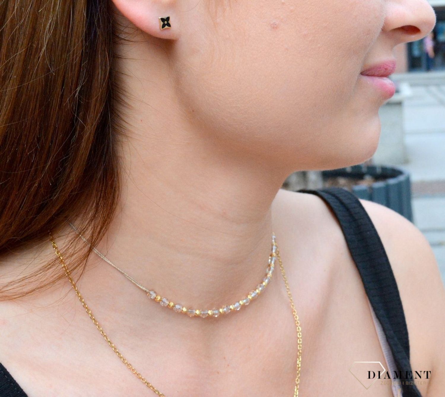 Naszyjnik choker złoty 5858 z kamieniami naturalnymi DIA-NSZ-6468-585. Naszyjnik ze złotem. Naszyjnik na sznureczku. Naszyjnik na sznureczku ze złotymi kulkami. Naszyjnik idealny na lato. Naszyjnik złoty na prezent. Naszyjnik.jpg