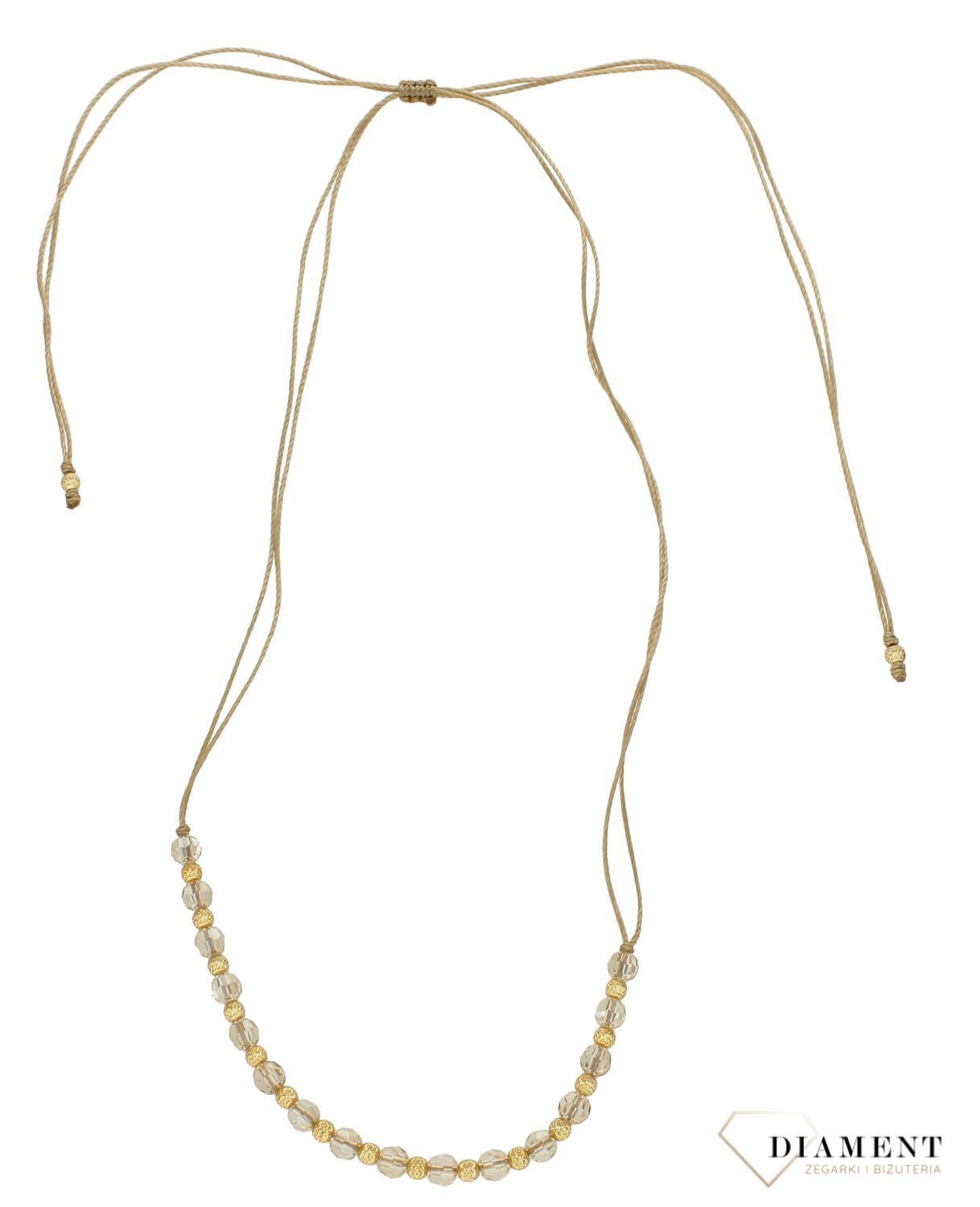 Naszyjnik choker złoty 5858 z kamieniami naturalnymi DIA-NSZ-6468-585. Naszyjnik ze złotem. Naszyjnik na sznureczku. Naszyjnik na sznureczku ze złotymi kulkami. Naszyjnik idealny na lato. Naszyjnik złoty na prezent. Naszyjnik.jpg