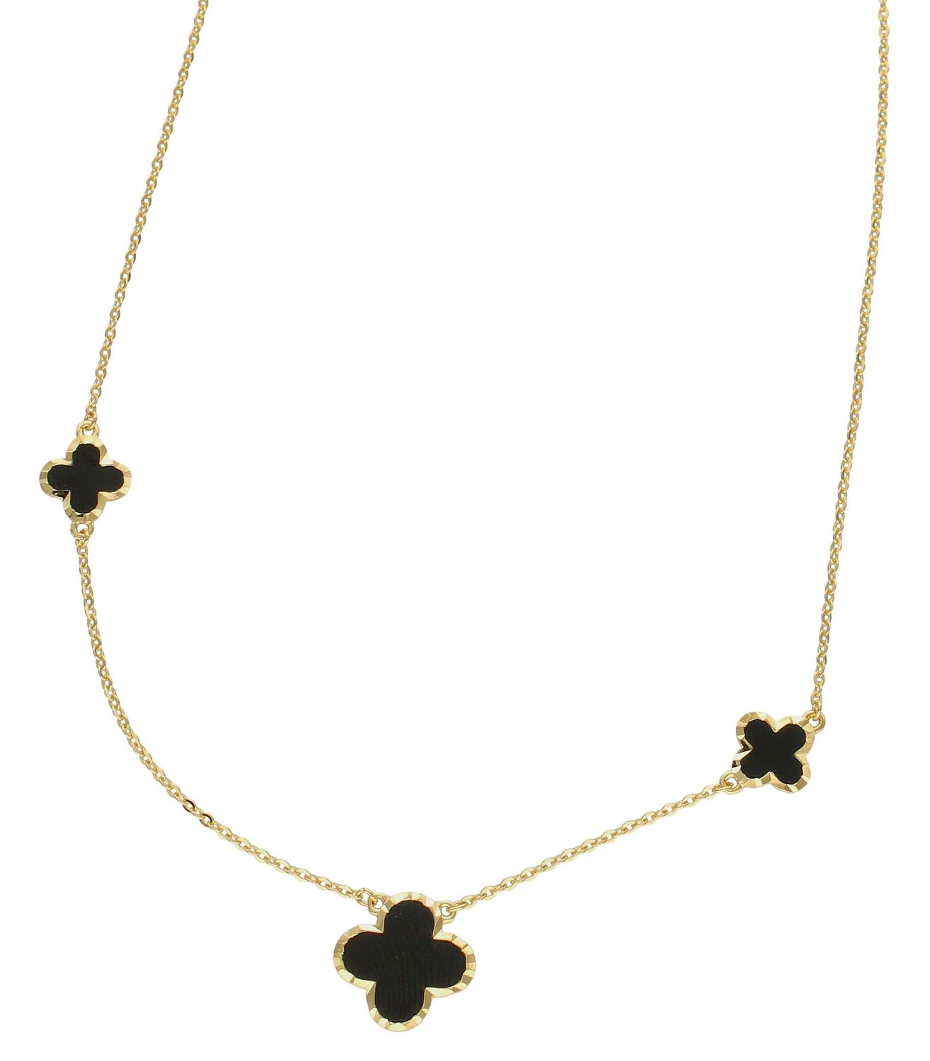 Naszyjnik pozłacany z czarnymi kwiatkami DIA-NSZ-6561-925. Naszyjnik damski srebrny. Naszyjnik pozłacany z kwiatkami. Naszyjnik pozłacany celebrytka. Naszyjnik damski na prezent. Naszyjnik idealny do letnich stylizacji. Naszyjnik dla.jpg