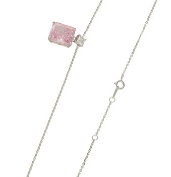 Srebrny naszyjnik różowa cyrkonia DIA-NSZ-6569-925. Klasyczny, lecz efektowny dodatek jest idealnym pomysłem na prezent dla kobiety w każdym wieku. Klasyczny, elegancki naszyjnik. Mieniący się różowy naszyjnik (2).jpg