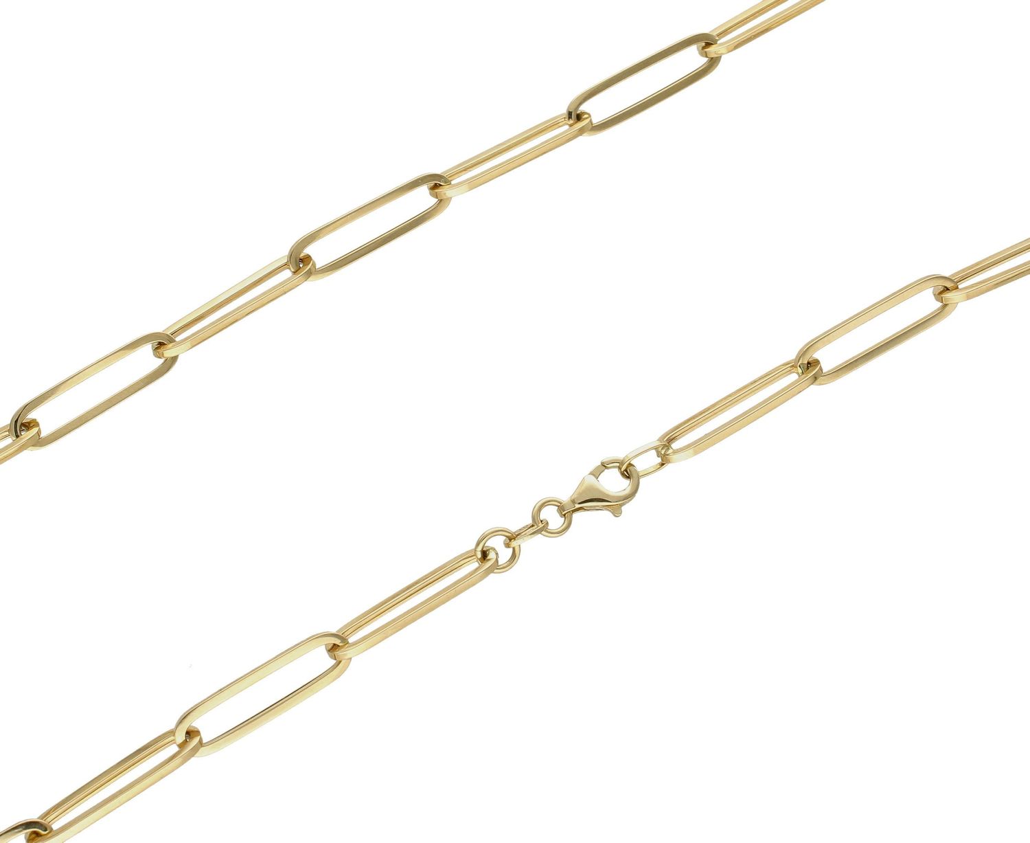 Klasyczny łańcuszek splot spinaczowy, wykonany z żółtego złota próby 585 o wadze około 4,89 g. Łańcuszki to uniwersalne dodatki, które sprawdzają się na każdą okazję i dla kobiet w każdym wieku (2).jpg