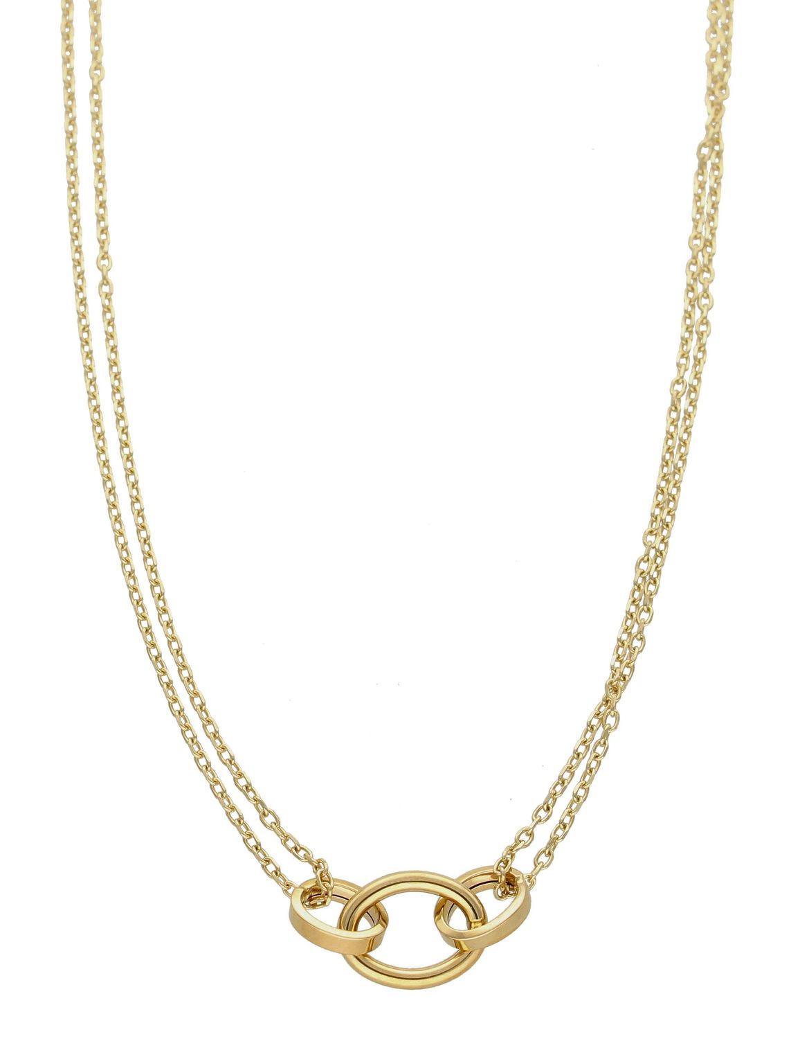Złoty naszyjnik 585 podwójny naszyjnik. Prezentowany złoty naszyjnik to doskonała propozycja dla kobiet, które cenią sobie uniwersalne i oryginalne dodatki.Naszyjnik w takiej formie to ciekawy model, który z pewnością zachwy.jpg