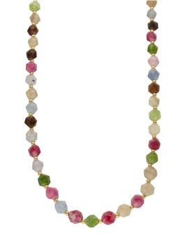 Naszyjnik damski kolorowe kamienie naturalne turmalin DIA-NSZ-8067-925. Naszyjniki z kamieniami naturalnymi od lat zachwycają elegancją i ponadczasowym pięknem. Drobne koraliki kamieni naturalnych w odcieniach różu, zieleni i.jpg