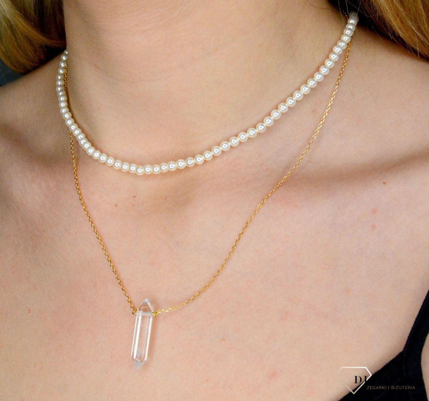 Naszyjnik srebrny pozłacany z kryształem górskim DIA-NSZ-8133-925..jpg