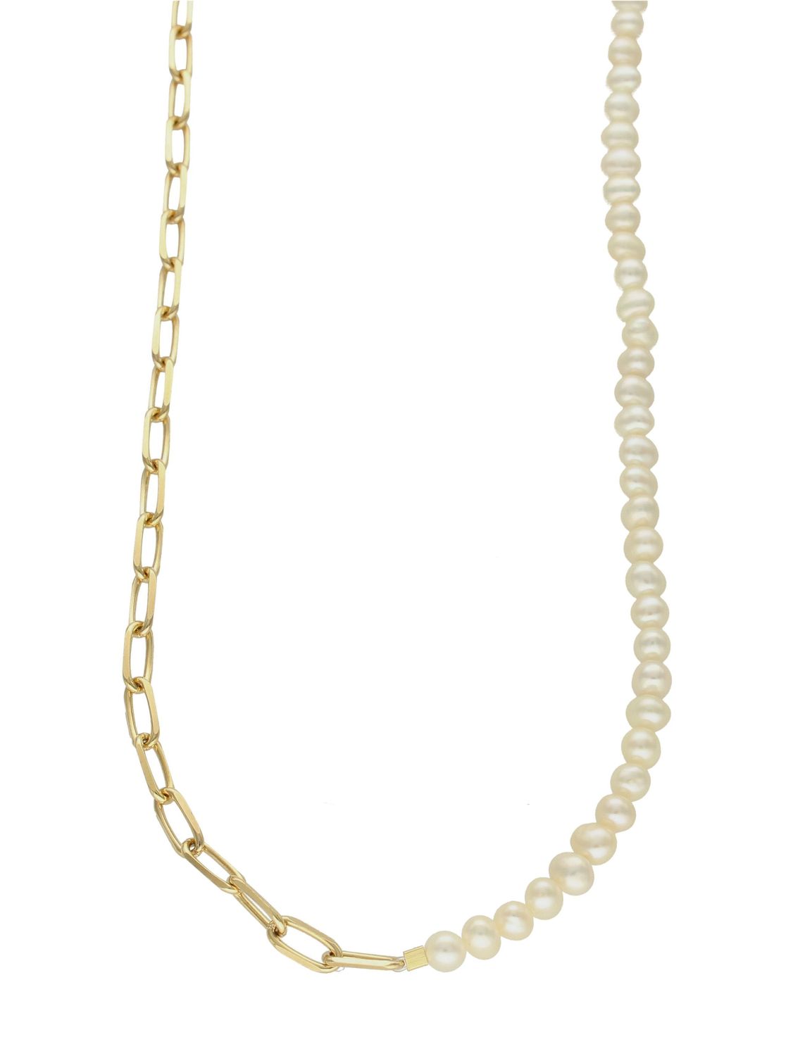 Naszyjnik damski kamienie naturalne perły ze złotymi spinaczami DIA-NSZ-8154-925.  Naszyjniki z kamieniami naturalnymi od lat zachwycają elegancją i ponadczasowym pięknem. Drobne koraliki kamieni naturalnych odcieniu białym. N.jpg