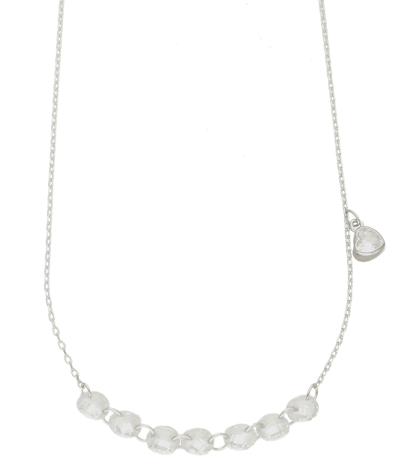 Naszyjnik srebrny damski błyszczące koraliki  DIA-NSZ-8559-925.  Naszyjnik będzie świetnym dodatkiem pasującym do wielu stylizacji. Jest idealnym pomysłem na prezent.Naszyjnik srebrny z połyskującymi elementami..jpg