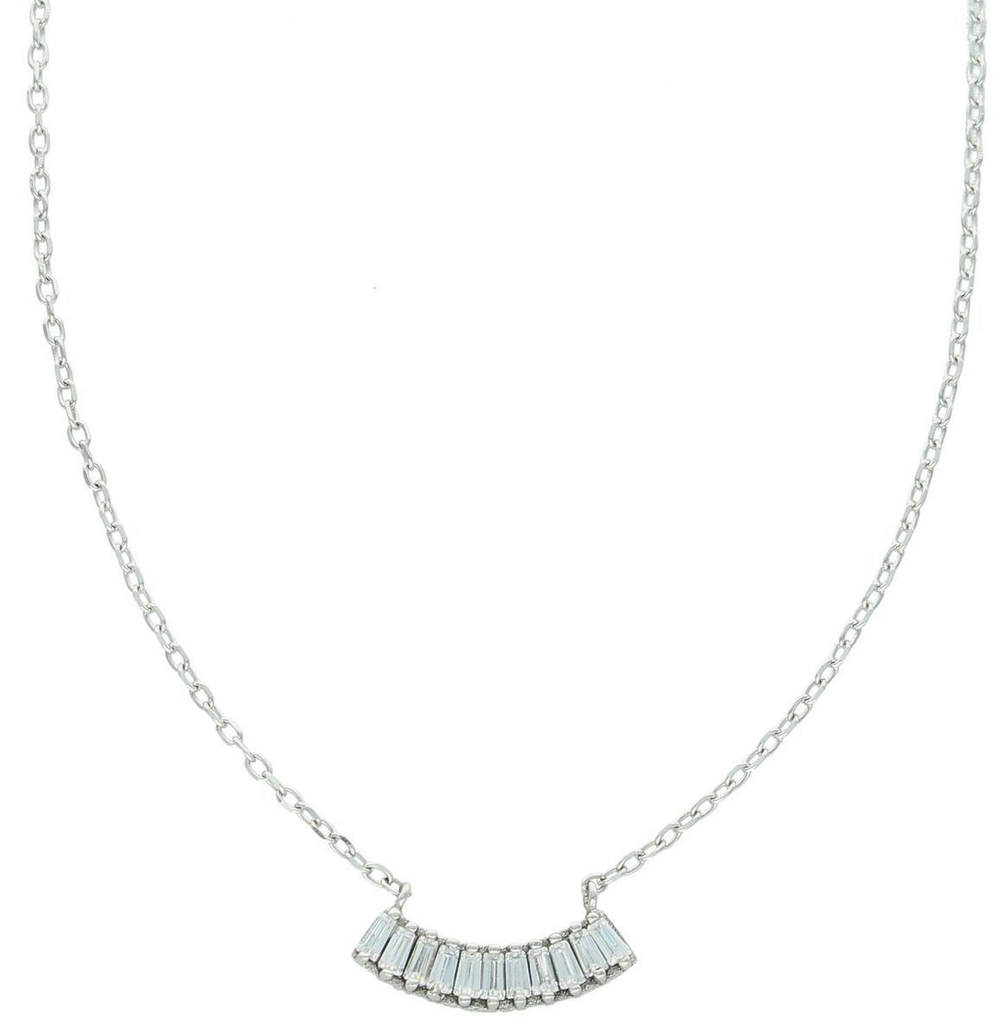 Delikatny srebrny naszyjnik 925 z zawieszką z cyrkonią. Długość 45+4 cm. Minimalistyczny i elegancki – idealny na co dzień i na prezent.1.jpg