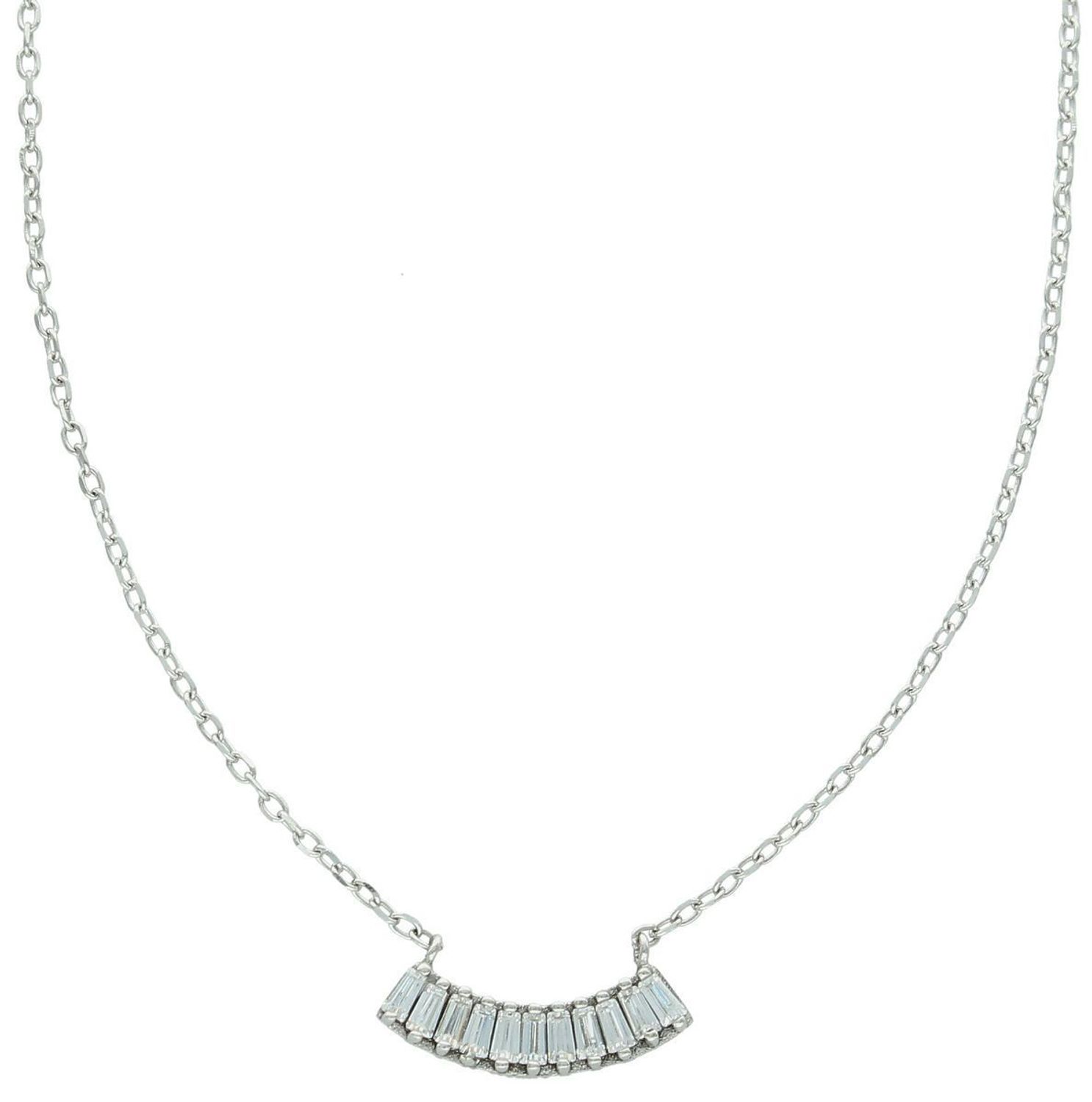 Delikatny srebrny naszyjnik 925 z zawieszką z cyrkonią. Długość 45+4 cm. Minimalistyczny i elegancki – idealny na co dzień i na prezent.1.jpg