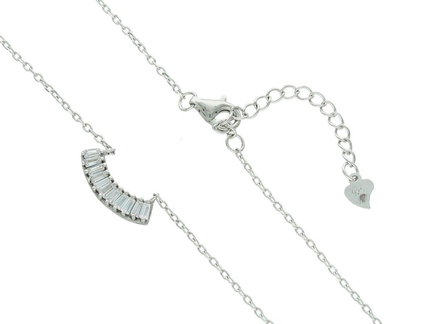 Delikatny srebrny naszyjnik 925 z zawieszką z cyrkonią. Długość 45+4 cm. Minimalistyczny i elegancki – idealny na co dzień i na prezent.1.jpg