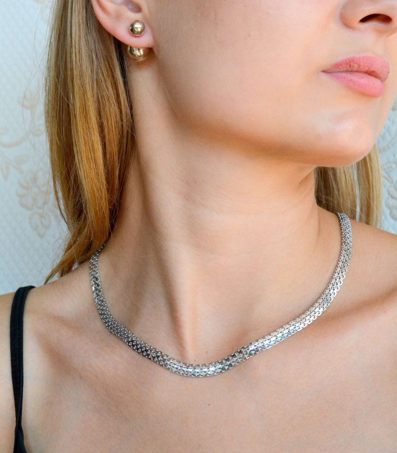 Srebrny naszyjnik damski ozdobna kolia DIA-NSZ-9571-925. Srebrny naszyjnik damski. Naszyjnik srebrny idealny na prezent. Naszyjnik srebrny elegancki. Srebrna kolia (1).jpg