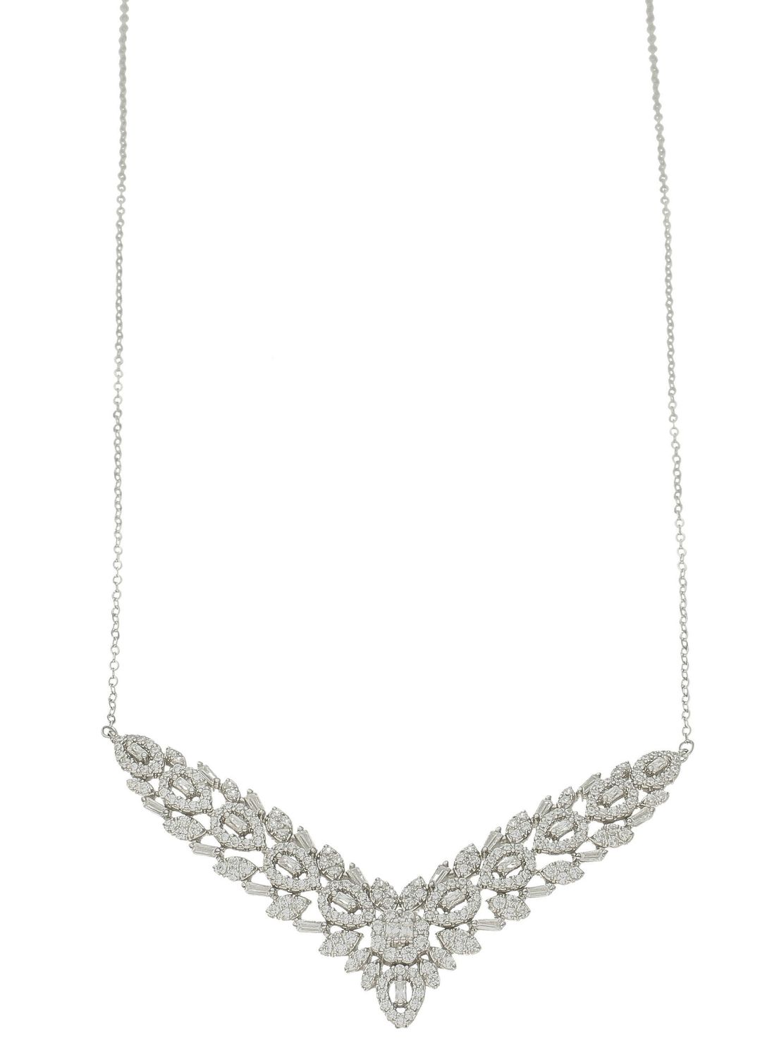 Srebrny naszyjnik damski elegancka kolia DIA-NSZ-9681-925. Srebrny naszyjnik damski. Biżuteria ślubna. Naszyjnik srebrny damski. Srebrna kolia z cyrkoniami. Naszyjnik ślubny na prezent (2).jpg