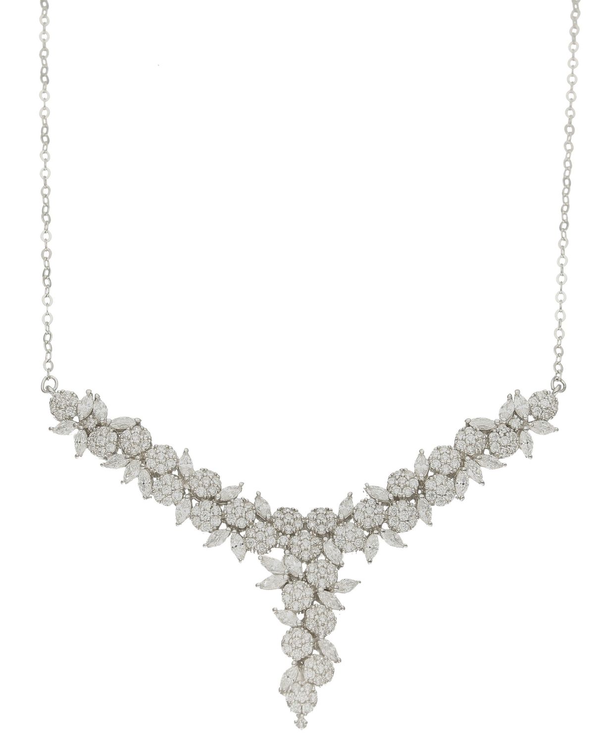 Srebrny naszyjnik damski elegancka kolia z cyrkoniami DIA-NSZ-9682-925. Srebrny naszyjnik damski. Biżuteria ślubna. Naszyjnik srebrny damski. Srebrna kolia z cyrkoniami. Naszyjnik ślubny na prezent (2).jpg