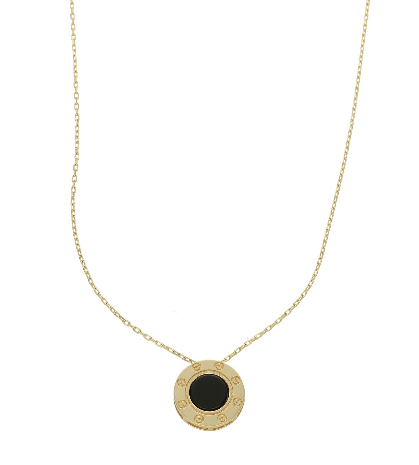 Złoty naszyjnik 585 typu Cartier z czarną emalią DIA-NSZ-9703-585 (1).jpg