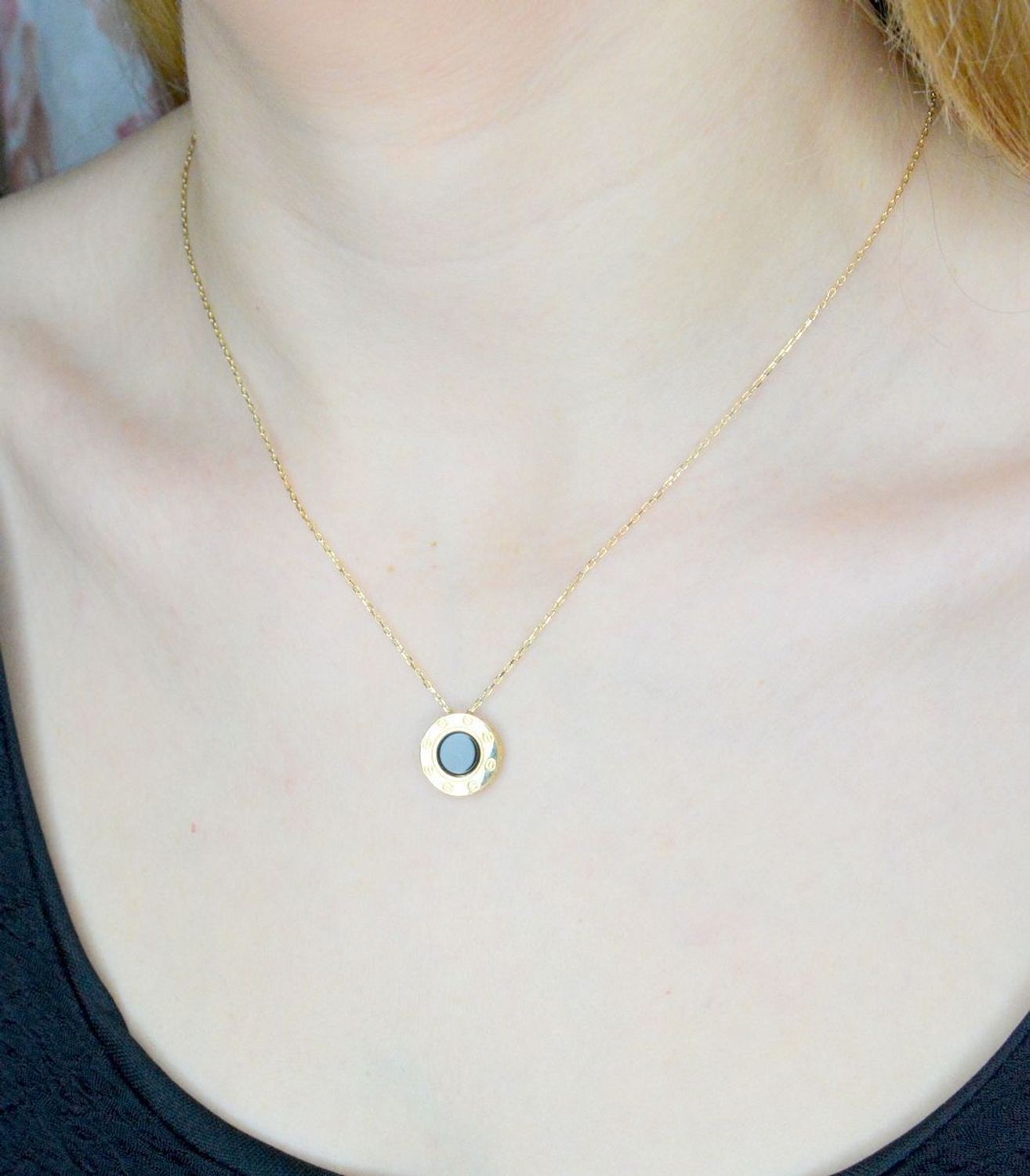 Złoty naszyjnik 585 typu Cartier z czarną emalią DIA-NSZ-9703-585 (1).jpg