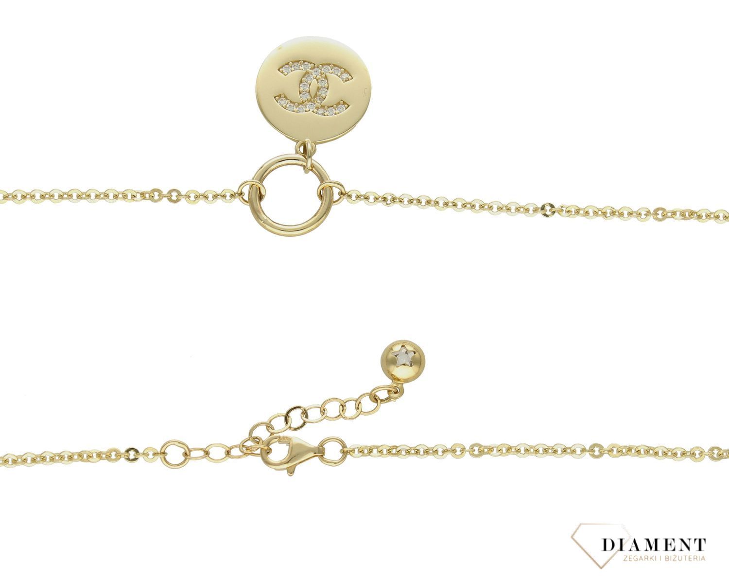 Naszyjnik złoty 585 Modny wzór Chanelki DIA-NSZ-9704-585 (2).jpg